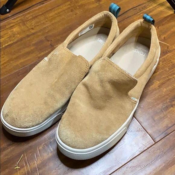 Toms Trvl Lite Honey Suede Slip-On Shoes Loafers